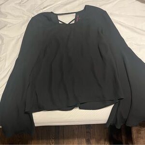 Material Girl Black Flowing Blouse